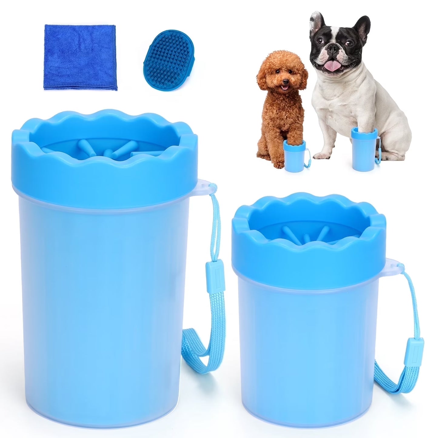 Dog Paw Cleaner Cup, Portable Paw Washer for Dogs and Pets, Meduim &Small Size